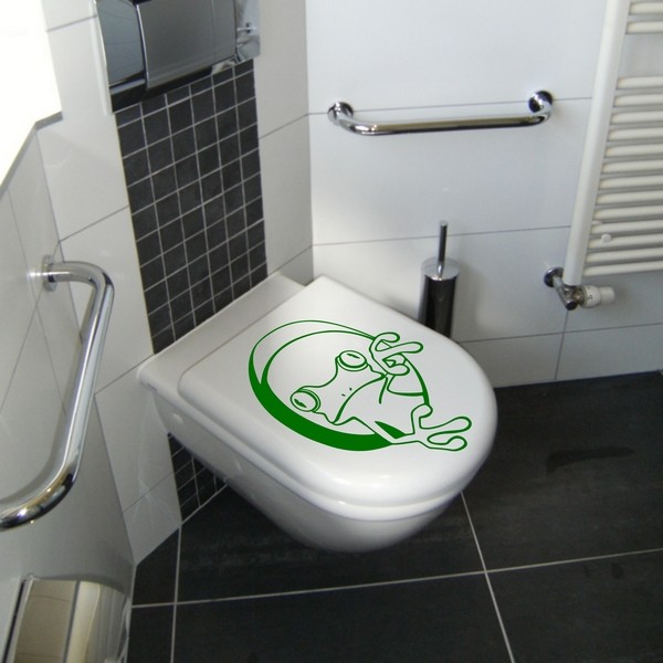 Exemple de stickers muraux: La grenouille sort du trou